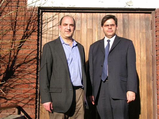 Alvin Miller (left) with Ronen Gil-Or, Deputy Head of Mission at the Israel Embassy in Ottawa