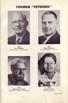 Former “Citizens of the Year” from the Peterborough B’nai Brith News, 1955