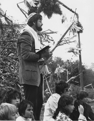 Succot with Rabbi Barry Kogan, ca. 1975