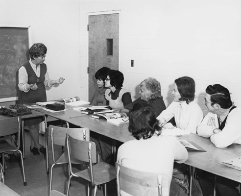 First adult Hebrew class, ca. 1973