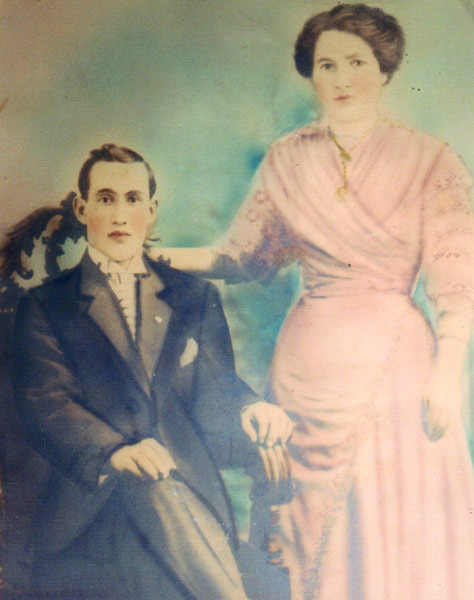Portrait painting of Benjamin and Fanny Greenspoon, ca. 1920