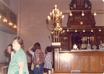 Visitors looking around the sanctuary