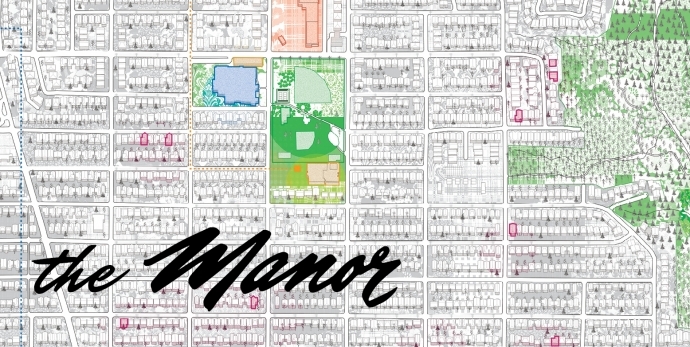 Section of illustrated map of the Manor, Nov. 2022. Artwork by Nika Teper. Ontario Jewish Archives