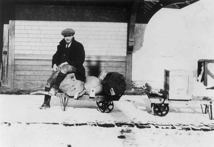 Jack Leve at Bisco station, 1920