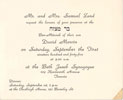 Invitation to David Zand’s Bar-Mitzvah at the Beach Hebrew Institute, 1945.
